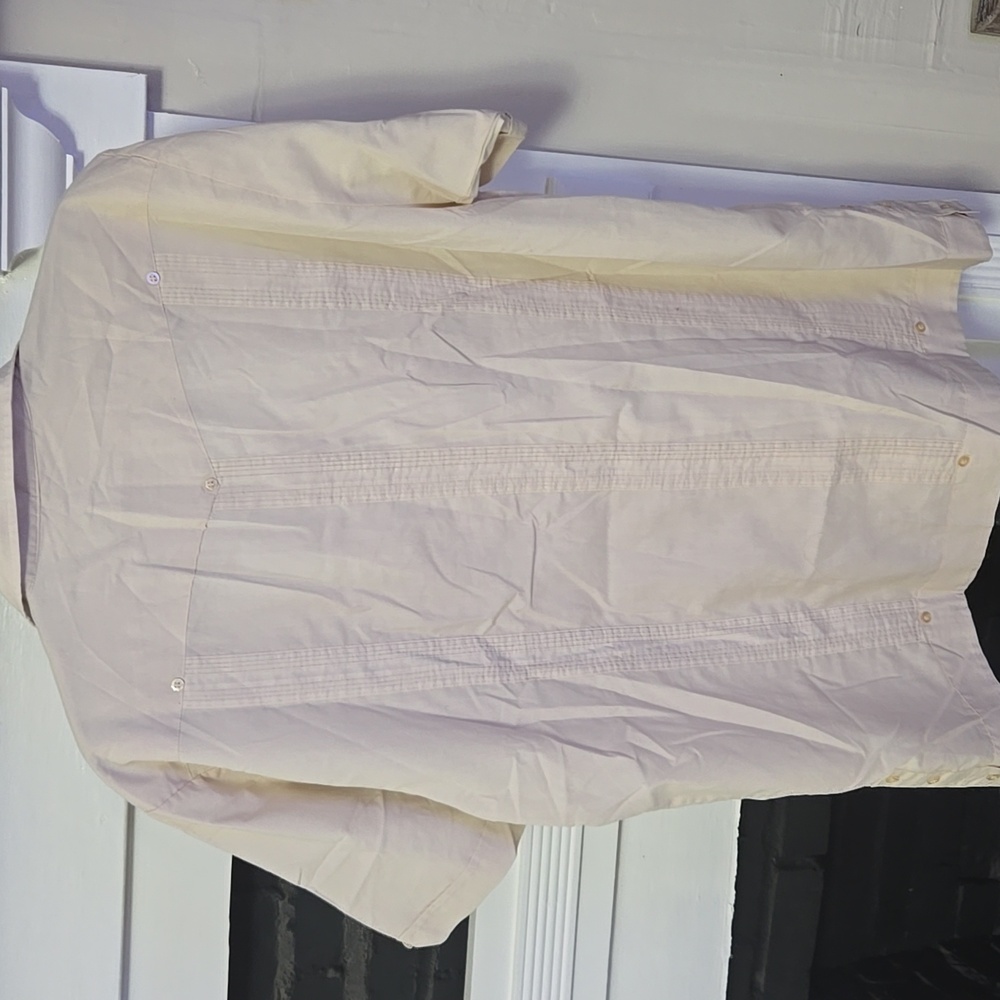 Men's Vintage Bowling Cream Short Sleeve Button-Up Shirt - Picture 8 of 9